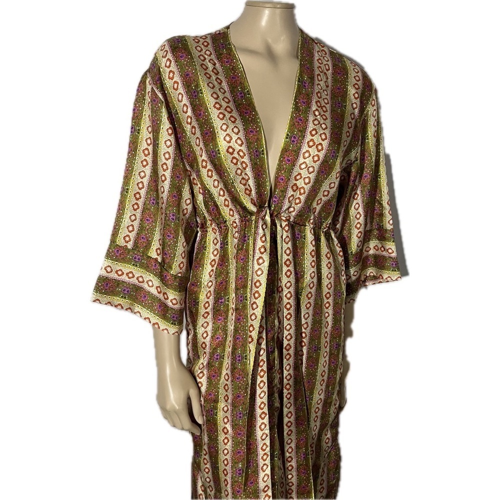 NWT Sandro Retro Floral Silk Tunic Dress - Picture 9 of 14